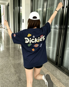 DICKIES 嚊哈塗鴉貼紙 美式 寬鬆 圓領 短袖 短Tee 上衣 藏青 黑色 白色