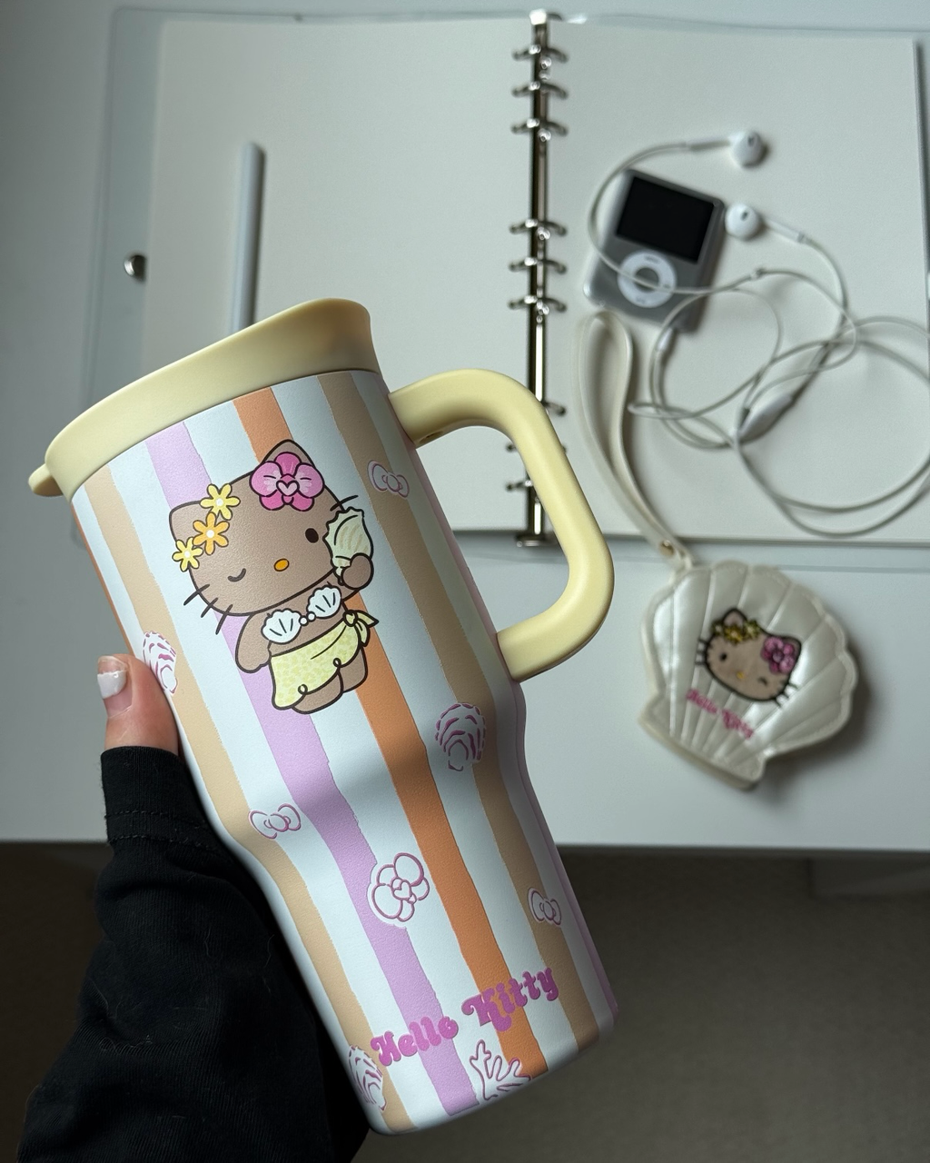 HELLO KITTY x TBH 夏日冒險島系列豹紋黑皮不鏽鋼吸管杯雙飲杯SANRIO三麗鷗共4款