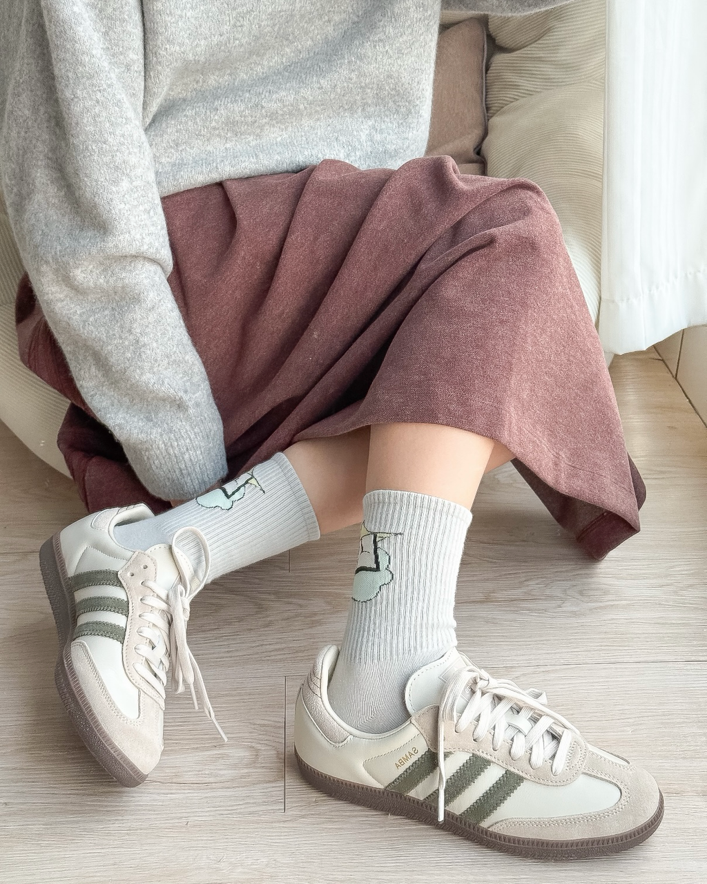 Adidas Originals Samba OG 抹茶灰綠奶茶灰麼皮皮革德訓鞋休閒鞋男女鞋 JR0893