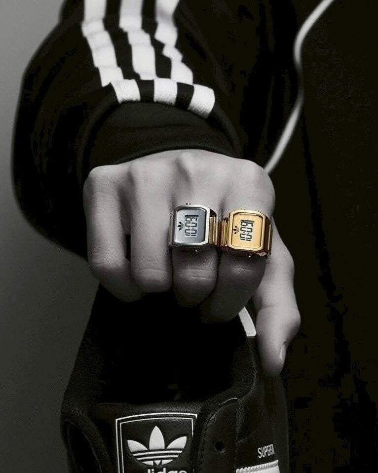 Adidas Originals x Timex Digital Two Ring 戒指手錶 不鏽鋼 石英機芯