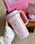 STARBUCKS 星巴克 星動告白系列 不鏽鋼吸管杯 粉色 愛心 禮盒 670ml