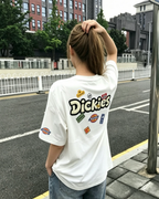 DICKIES 嚊哈塗鴉貼紙 美式 寬鬆 圓領 短袖 短Tee 上衣 藏青 黑色 白色