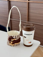 STARBUCKS 星巴克 奶油棕 臘腸狗狗 隨行杯 贈毛絨杯套 380ML