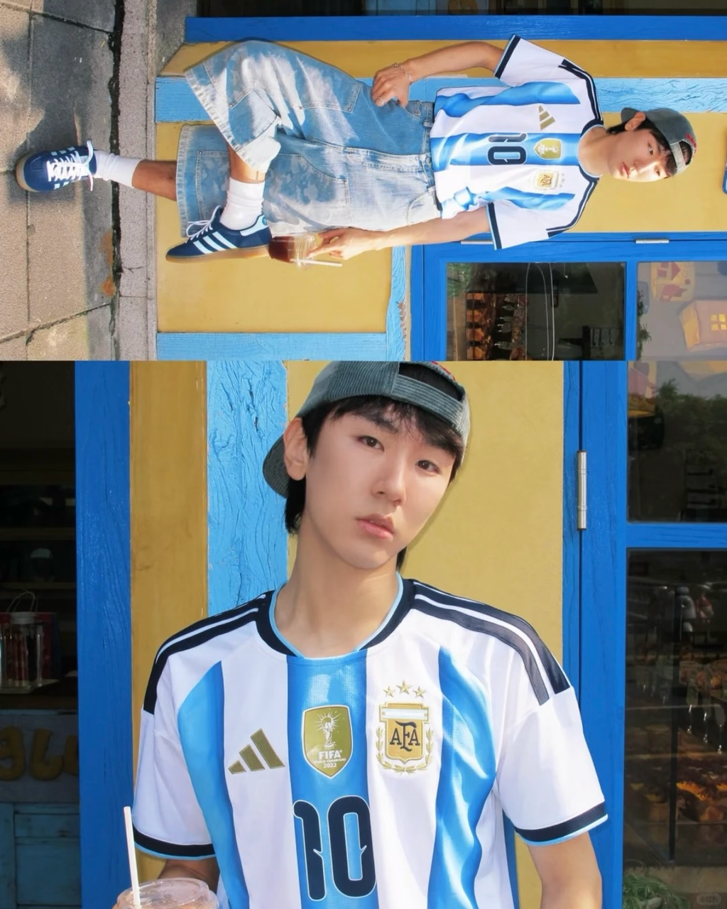 ADIDAS x 2026 FIFA 阿根廷主場球迷版10號梅西球衣世界盃足球衣吸濕排汗短袖 KA8117