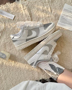 NIKE DUNK LOW NN 金屬銀白 線帶 Y2K 低筒 女鞋 張員瑛同款 IB7311-001
