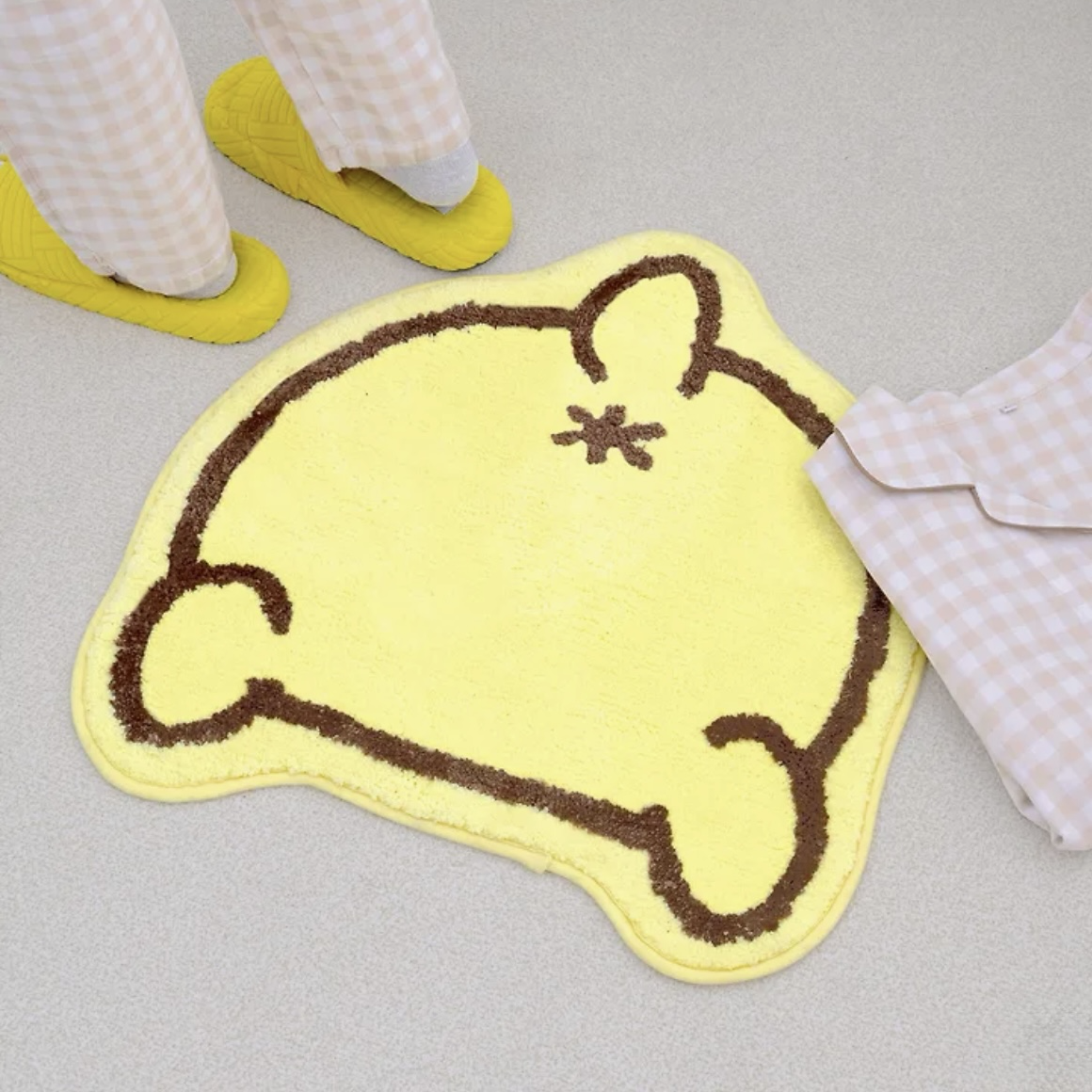 韓國正版授權 SANRIO 布丁狗 毛絨地毯 防滑 三麗鷗 大頭款 屁屁款