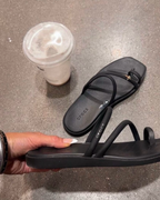 CROCS MIAMI TOE LOOP SANDAL 邑阿密拖鞋 指環 防水 涼鞋 女鞋 黑色 米白色