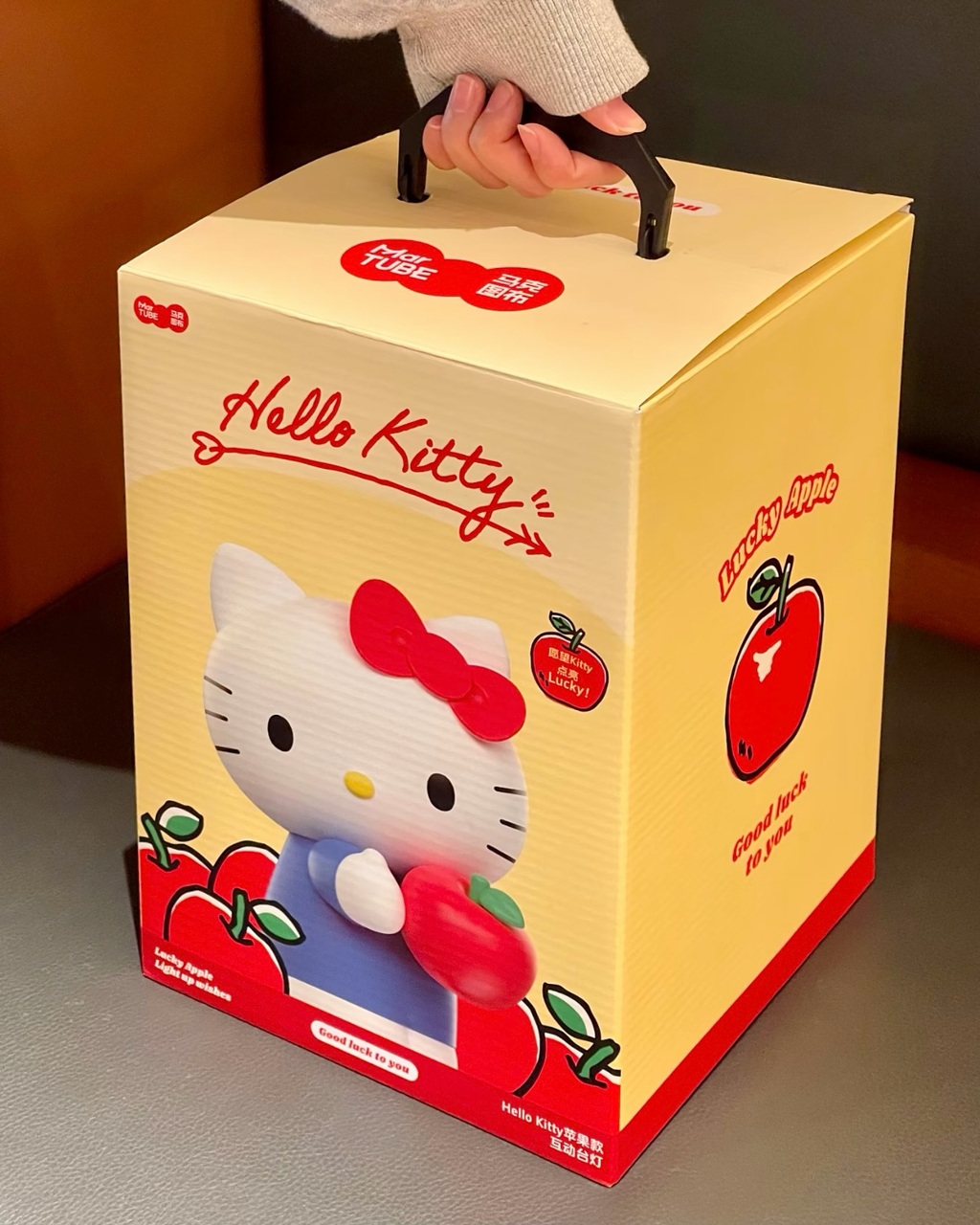 正版授權 HELLO KITTY 蘋果款 檯燈造型 小夜燈 擺件