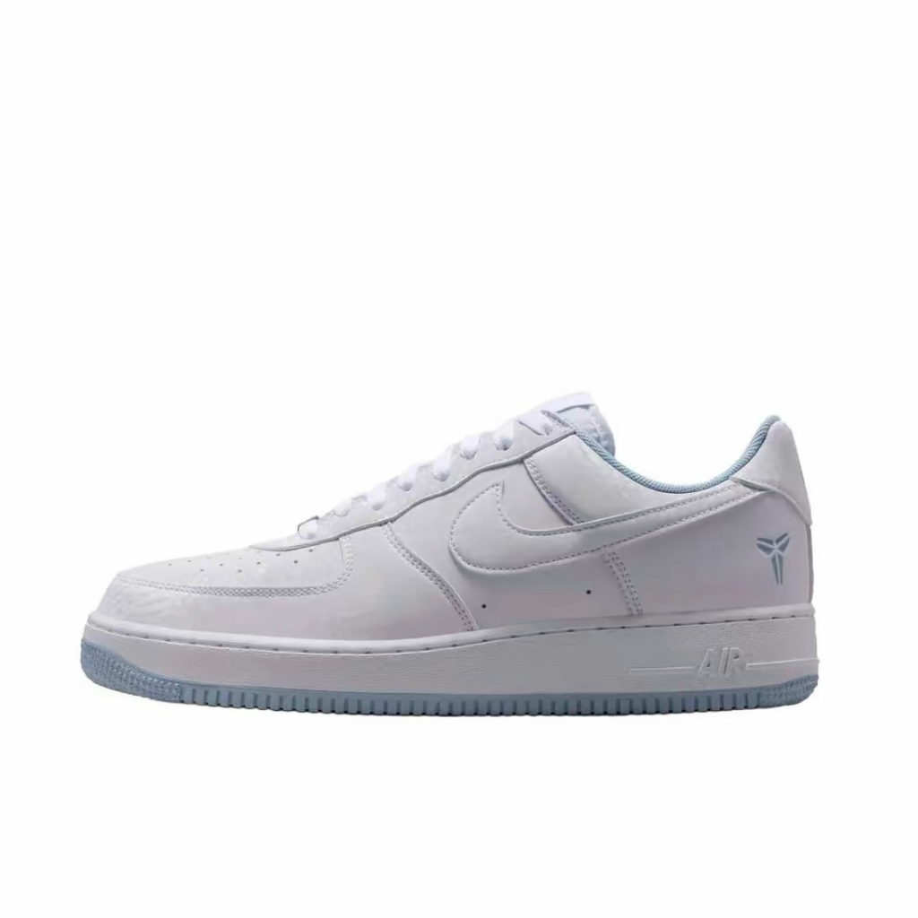 Nike x Kobe Bryant AF1 淺藍白 蛇麟 刺繡 科比 曼巴 低筒休閑鞋 IB0018-103