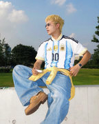 ADIDAS x 2026 FIFA 阿根廷主場球迷版10號梅西球衣世界盃足球衣吸濕排汗短袖 KA8117