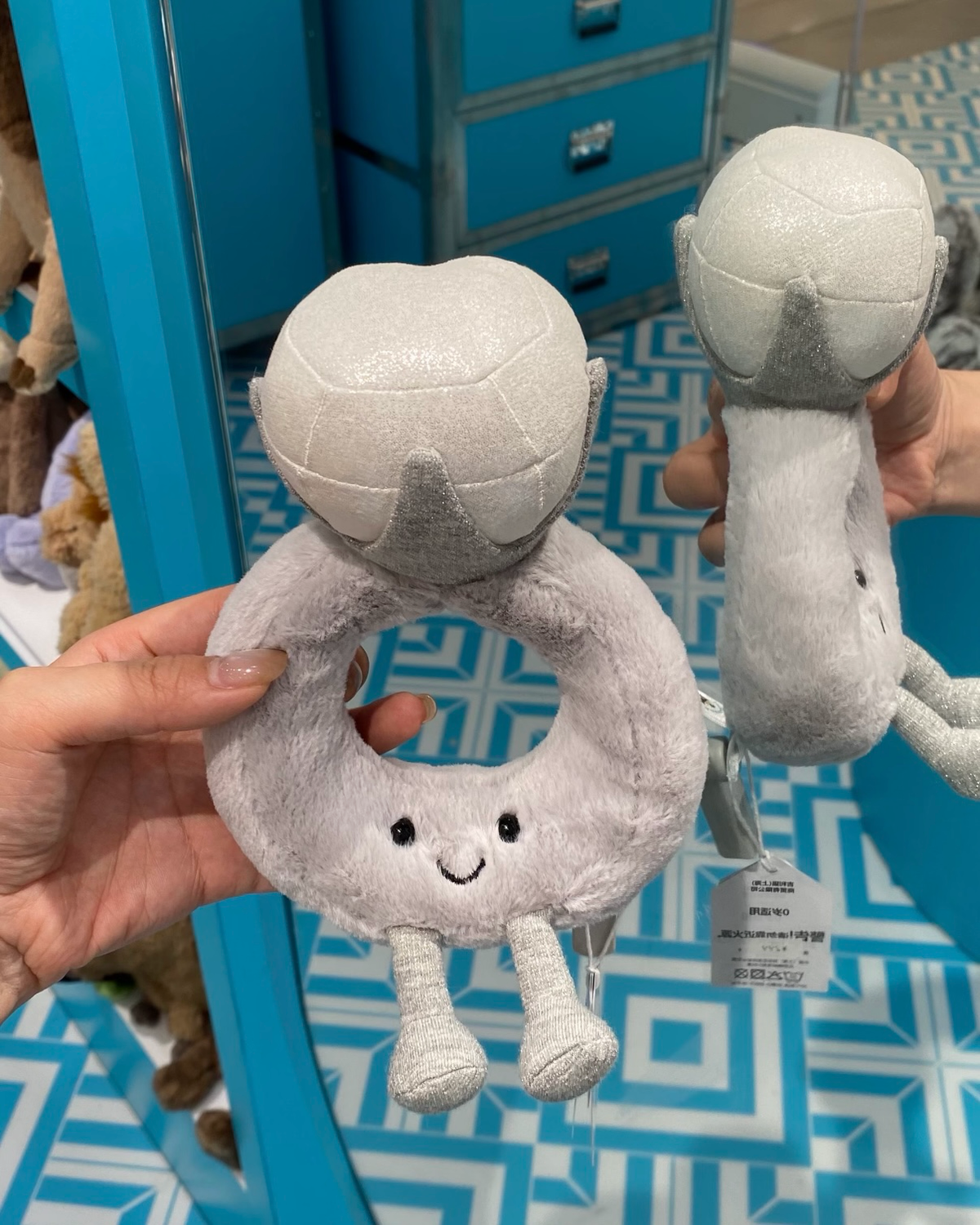 JELLYCAT 趣味婚戒 鑽戒 求婚 戒指 娃娃 毛絨 玩偶 20cm