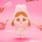 POPMART 泡泡瑪特 CRYBABY SHINY SHINY 系列 毛絨娃娃 粉/黑