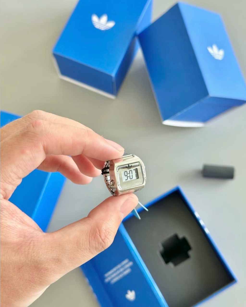 Adidas Originals x Timex Digital Two Ring 戒指手錶 不鏽鋼 石英機芯