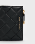 CHARLES & KEITH 小CK Alva 菱格紋 綎縫 拉鏈 短夾 錢包 CK6-10770729