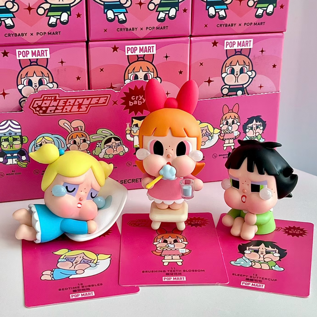 CRYBABY X 飛天小女警哭娃系列 盲盒 泡泡瑪特 POPMART 公仔 電視機展示盒