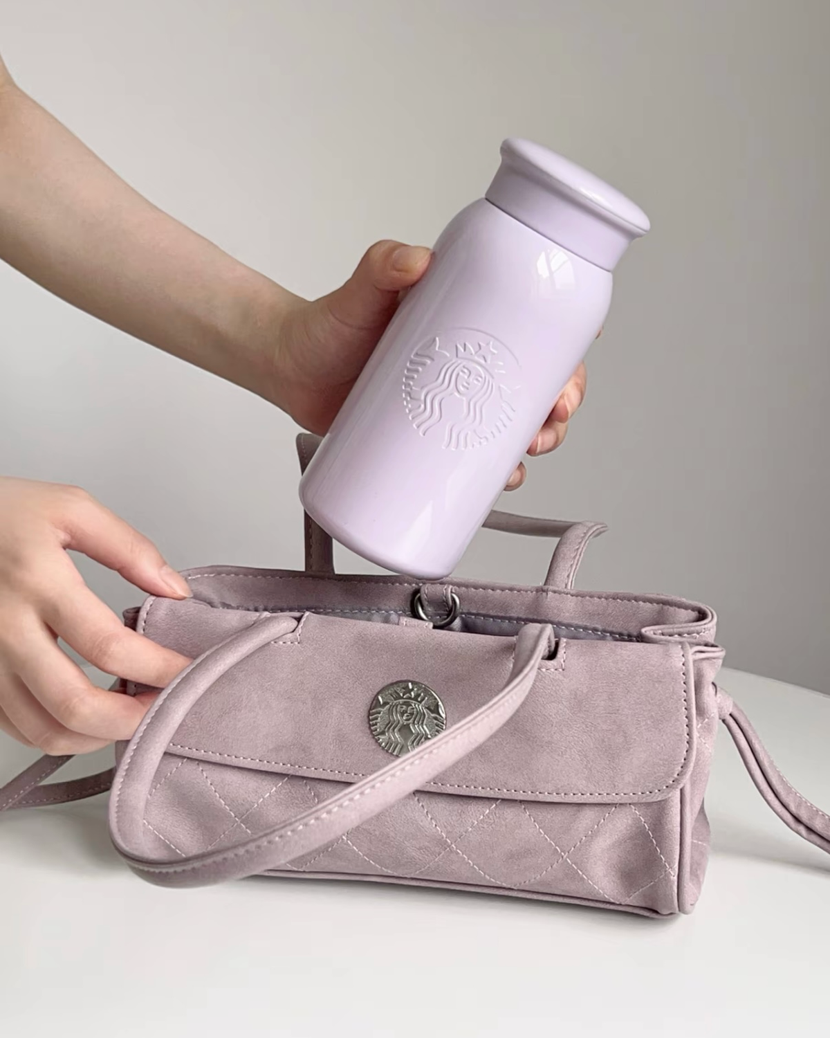 STARBUCKS 星巴克 龐克芭蕾系列 隨行杯+肩背包 組合 2色