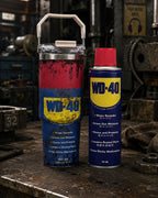 WD-40造型 作舊 手提保溫杯 雙飲杯 不锈鋼 850ml