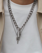 正版授權漫威MARVEL 蟘蛛人 鎖頭&鑰匙 不項鋼項鏈
