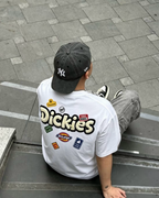DICKIES 嚊哈塗鴉貼紙 美式 寬鬆 圓領 短袖 短Tee 上衣 藏青 黑色 白色