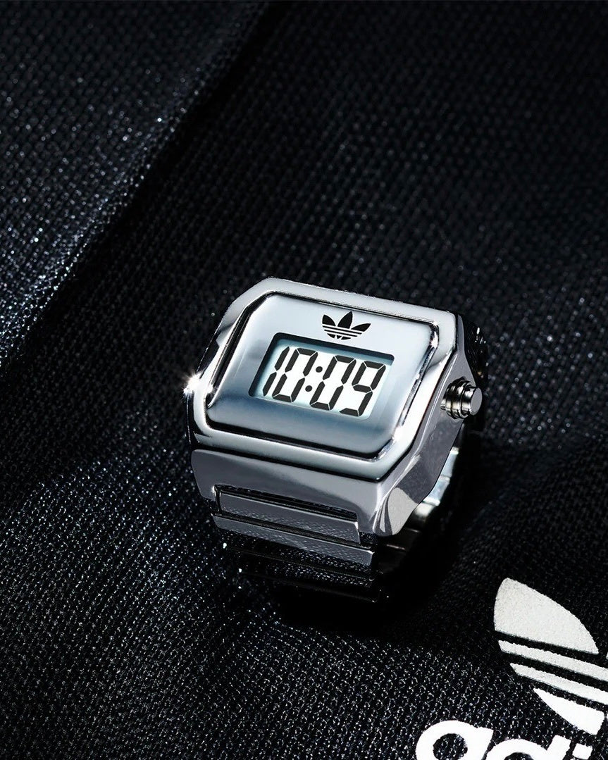 Adidas Originals x Timex Digital Two Ring 戒指手錶 不鏽鋼 石英機芯