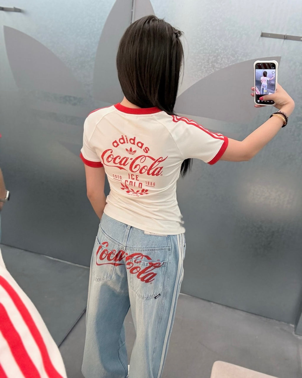 Adidas Originals x 可口可樂 聯名 權恩姃 同款 短袖上衣 KY7559
