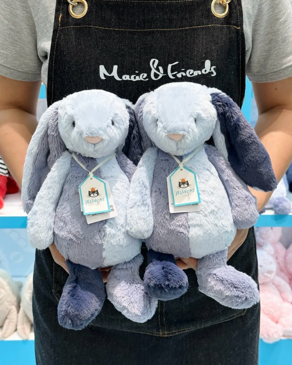 JELLYCAT Puddlesea Bunny 霧灰藍紫 拼接 邦尼兔 毛絨 玩偶 娃娃
