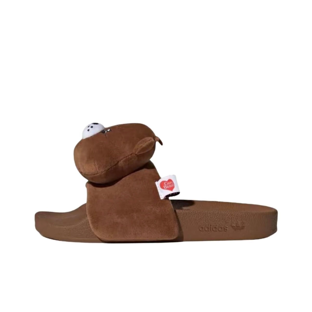 ADIDAS x CARE BEARS Adilette 彩虹熊聯名毛絨拖鞋棕色KH9953藍色KH9954