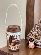 STARBUCKS 星巴克 奶油棕 臘腸狗狗 隨行杯 贈毛絨杯套 380ML