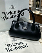 VIVIENNE WESTWOOD Pamela 鱷魚壓紋 波士頒包 手提包 黑色 西太后 薇薇安
