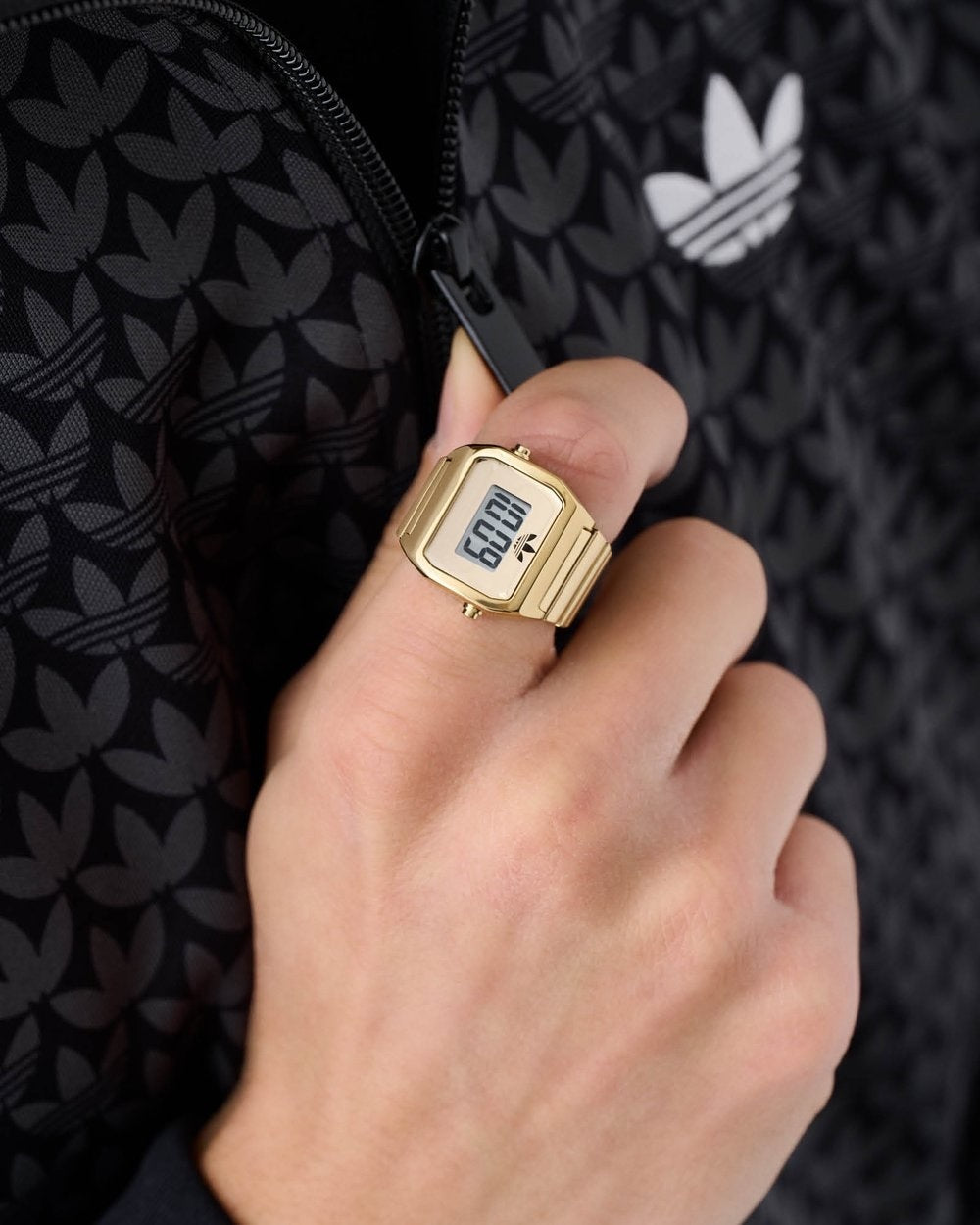 Adidas Originals x Timex Digital Two Ring 戒指手錶 不鏽鋼 石英機芯