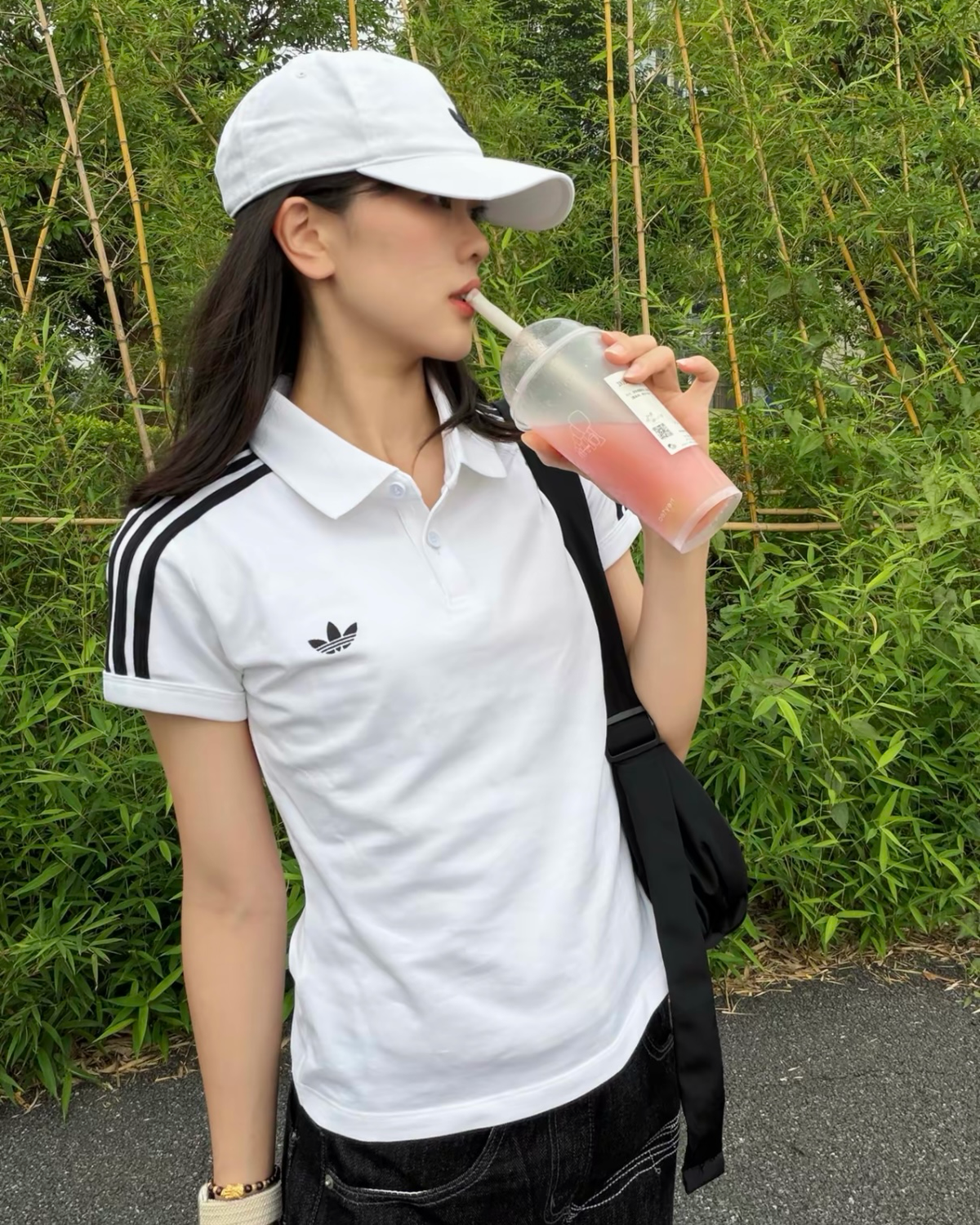 ADIDAS ORIGINALS 白色 POLO衫 三線 修身 短TEE 短袖 上衣 KD3697