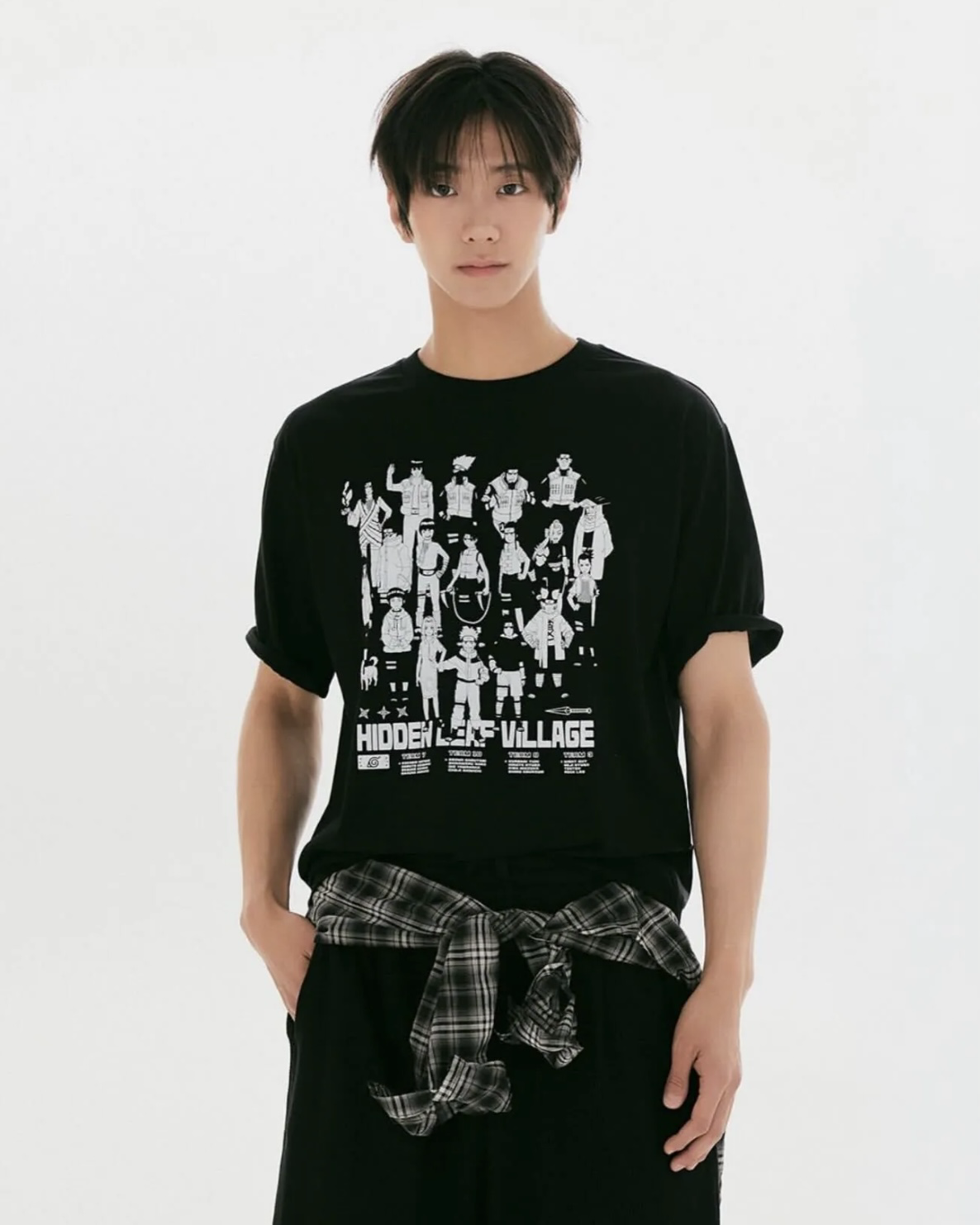 韓國SPAO x 火影忍者 聯名 睡衣 短袖上衣 眼罩 披肩 套裝