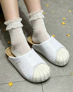 Adidas Original Adimule 白色 貝殼頭 皮革 勃肯鞋 拖鞋 懶人鞋 包頭鞋 LC0412