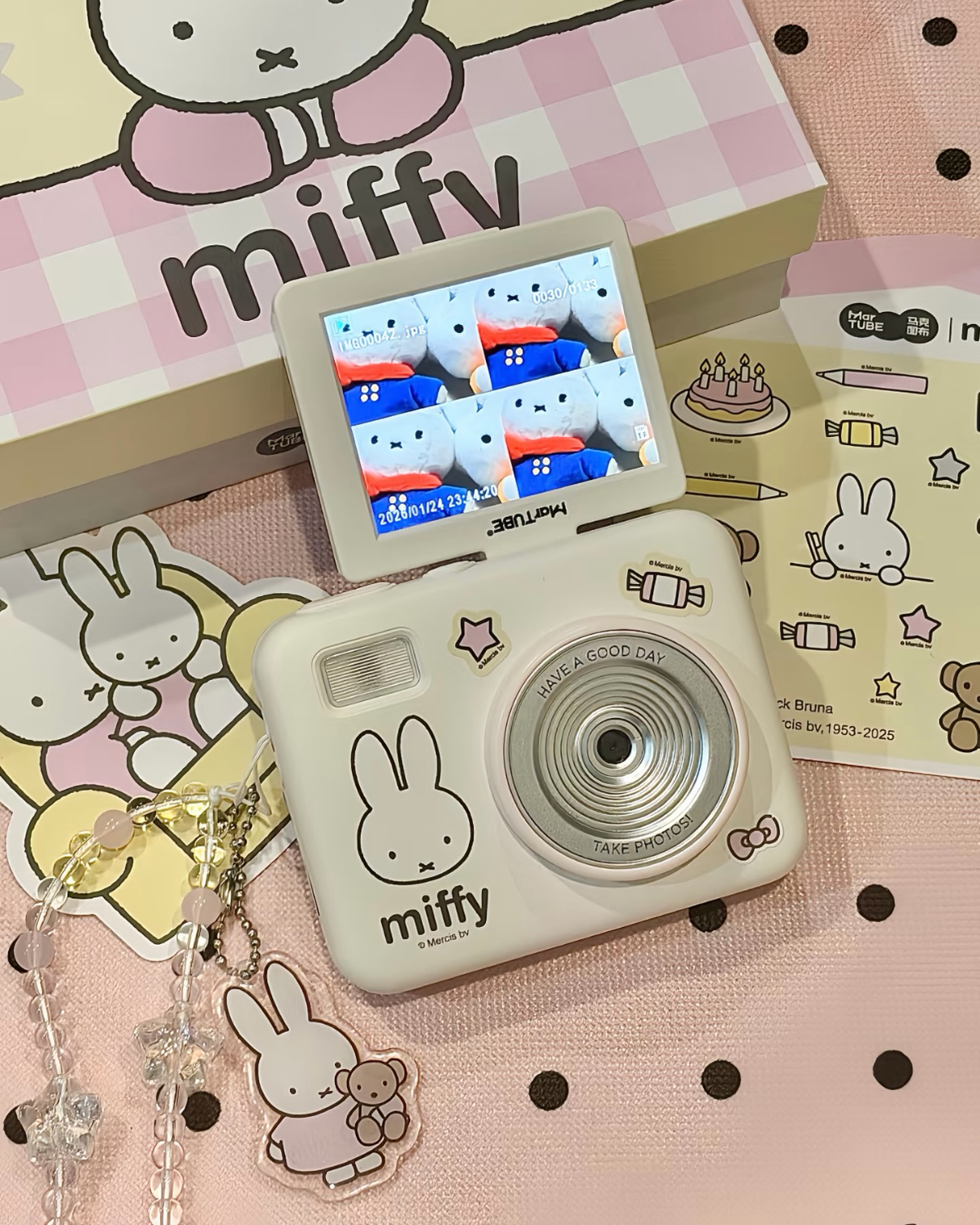 正版授權 MIFFY 米菲兔 相機 翻轉螢幕 附32G記憶卡+讀卡器