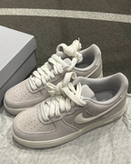 NIKE AIR FORCE 1 '07 LV8 灰白 復古 麻皮 果凍 立體勾勾 男鞋 IU7592-078