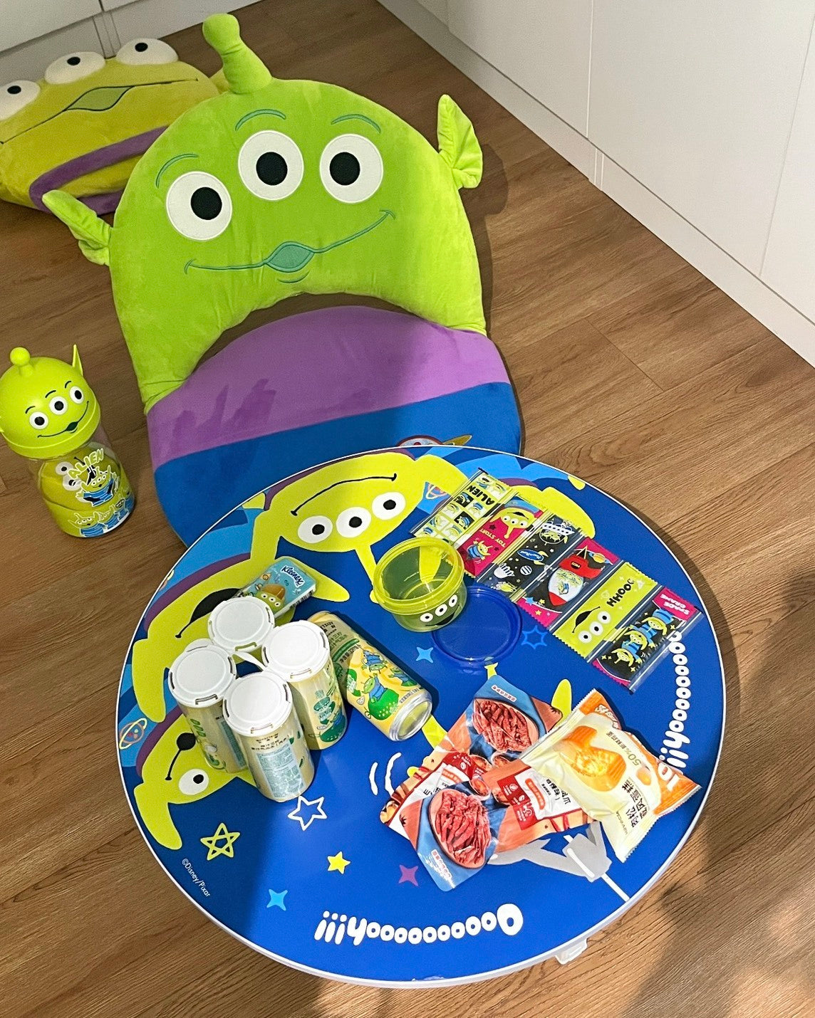 正版授權Toy story 玩具總動員 摺疊坐墊 懶人 三眼怪 抱抱龍 靠背 迪士尼