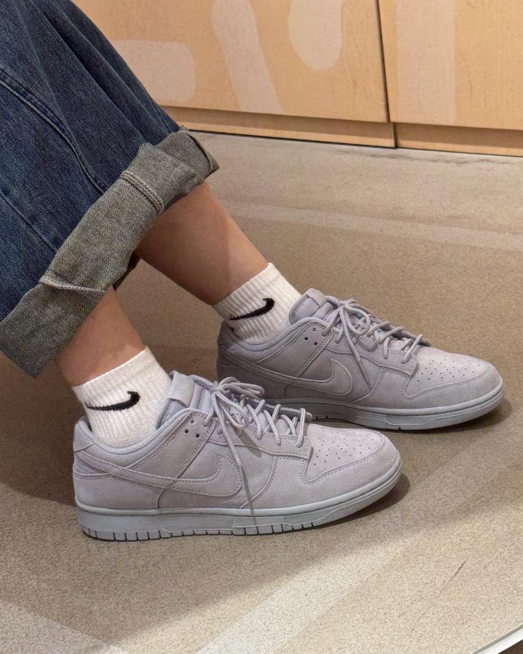 Nike Dunk Low SE Wolf Grey 水泥灰 灰色 麻皮 低筒休閑鞋 IB6651-002