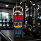 WD-40造型 作舊 手提保溫杯 雙飲杯 不锈鋼 850ml