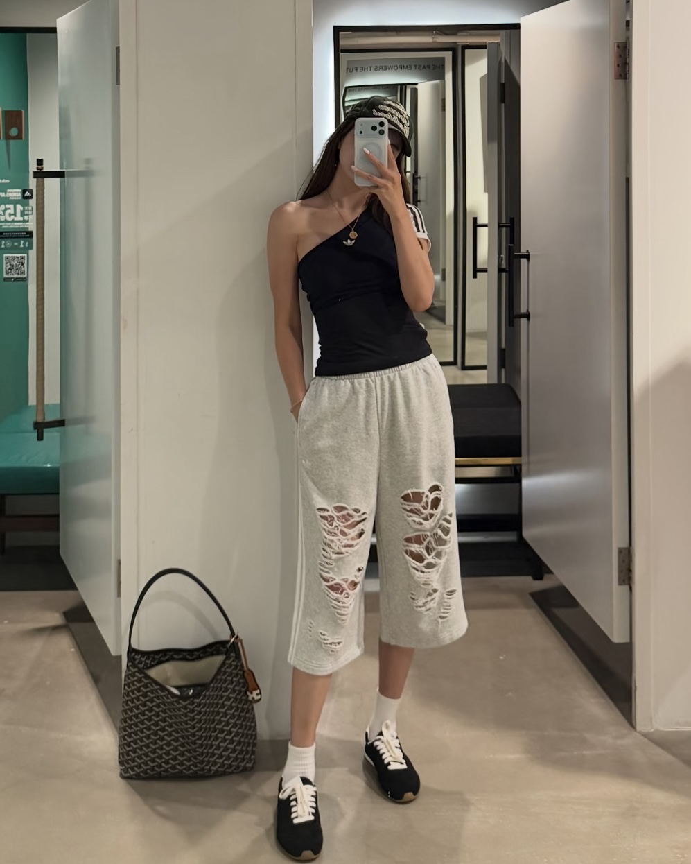 ADIDAS ORIGINALS KNIT JORTS 灰色 七分褒 寬鬆 破褒 破壞風 LC6461
