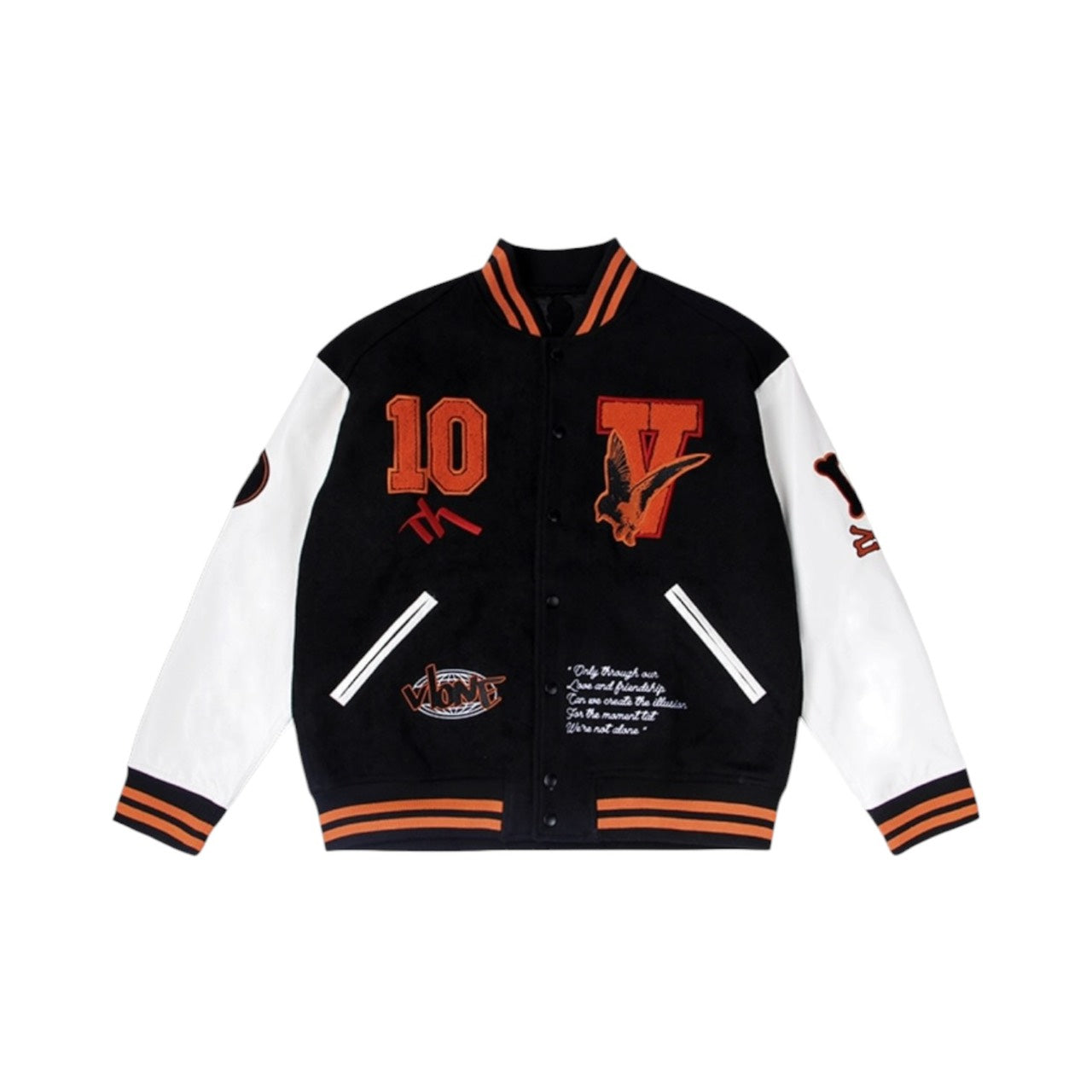 VLONE 棒球外套 黑橘色 VLBJ22001（現貨）