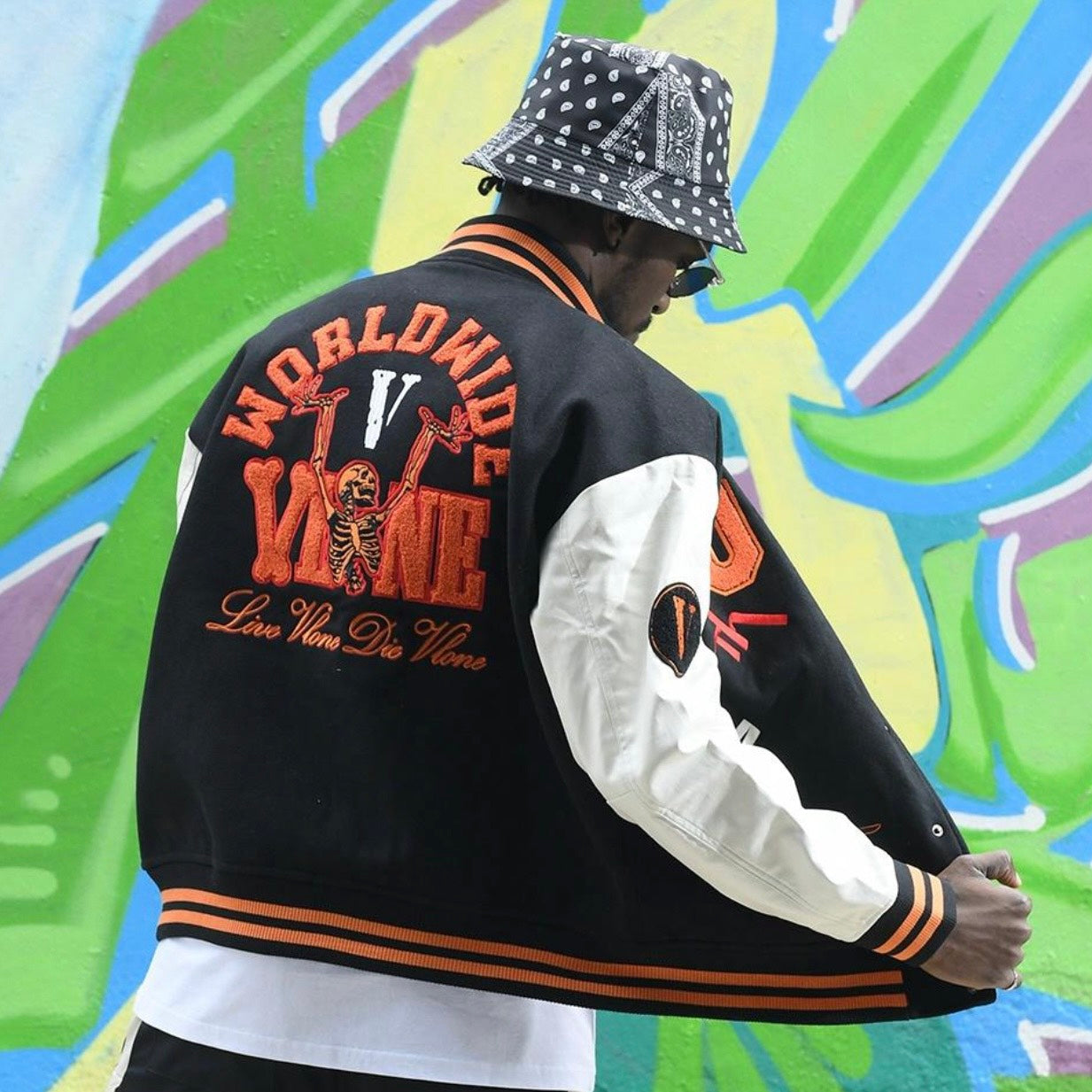 VLONE 棒球外套 黑橘色 VLBJ22001（現貨）