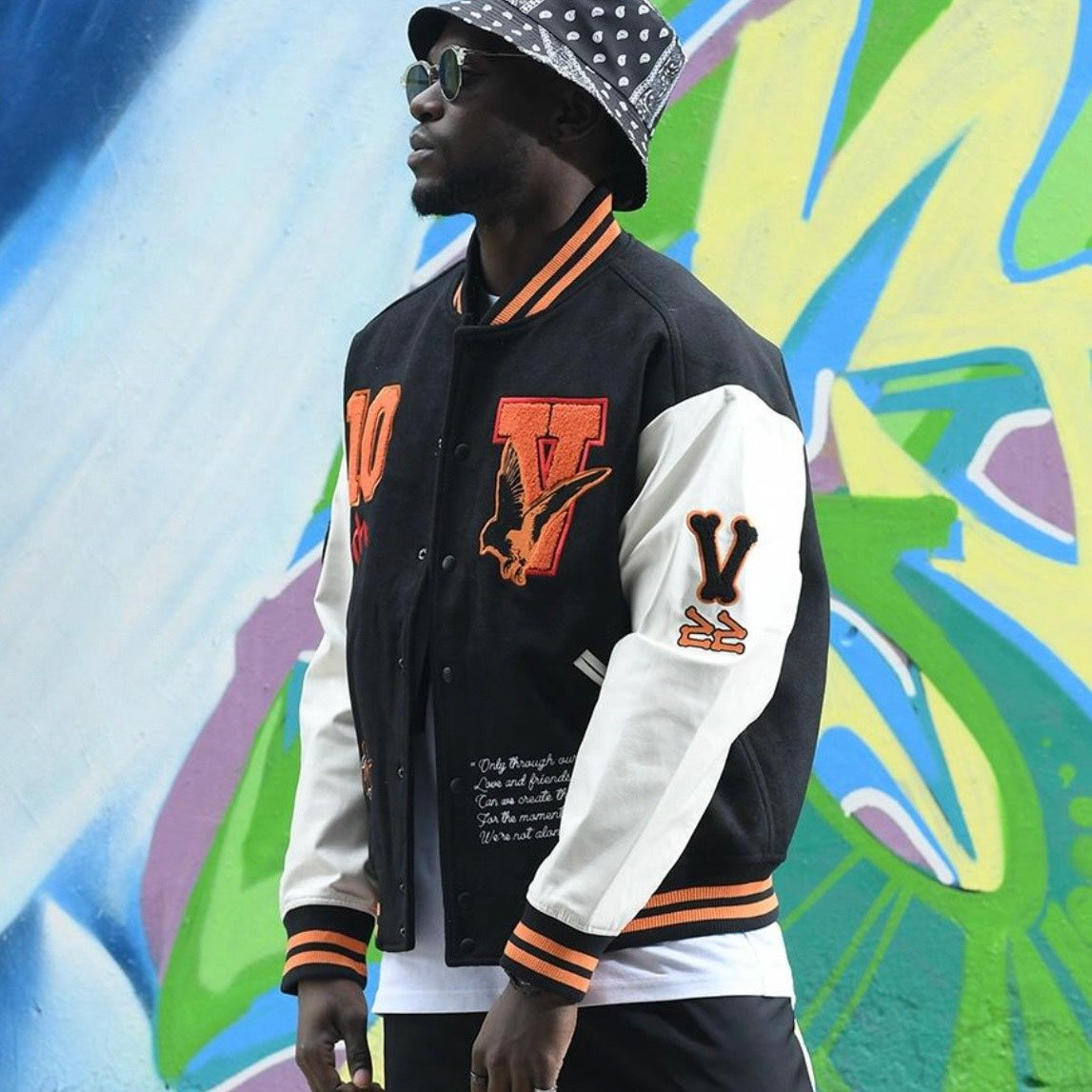 VLONE 棒球外套 黑橘色 VLBJ22001（現貨）