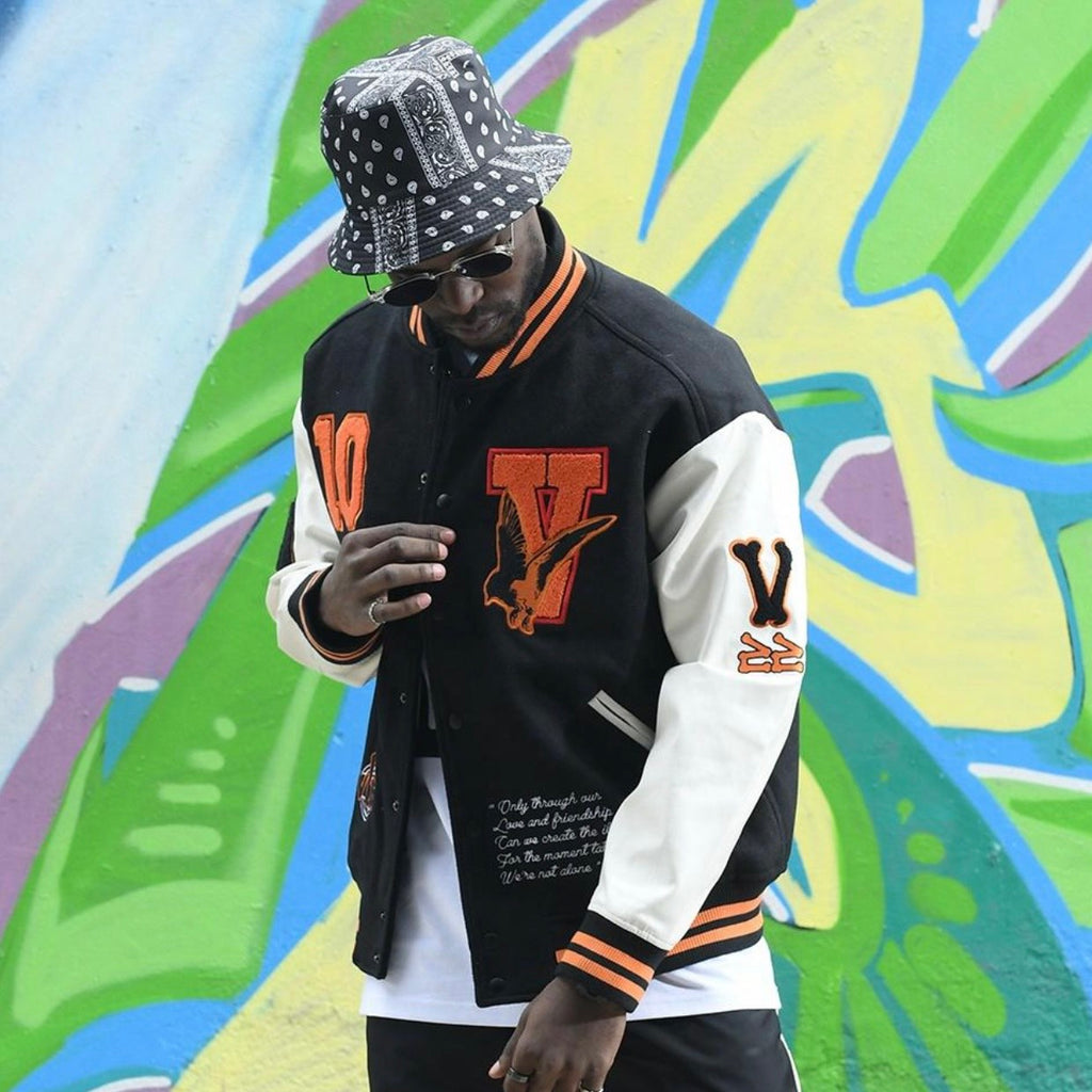 VLONE 棒球外套 黑橘色 VLBJ22001（現貨）