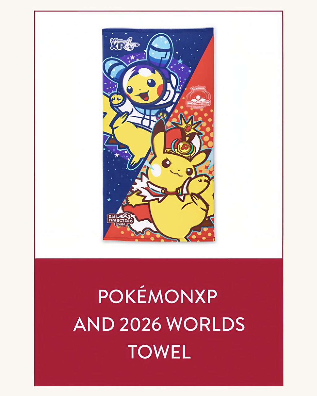WCS PokémonXP × Worlds 主視覺浴巾｜官方商品圖