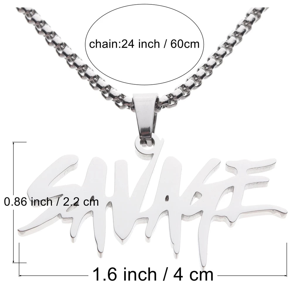 21Savage Necklace不鏽鋼項鍊