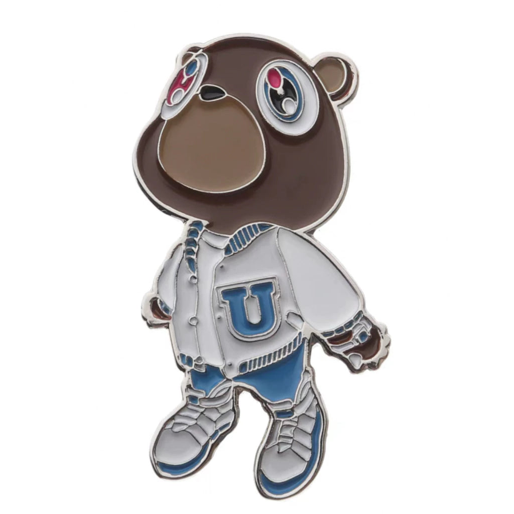 Kanye West Graduation Bear Dropout 肯爺 不鏽鋼胸針徽章
