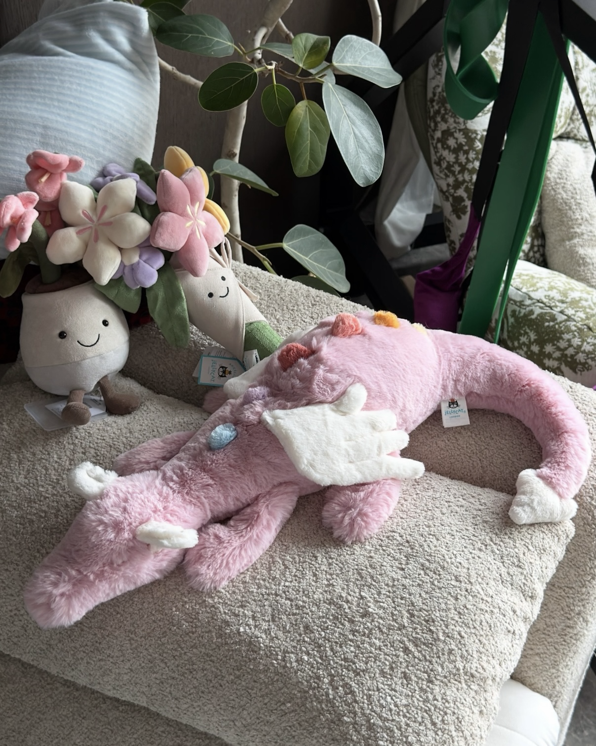JELLYCAT Duskrise Dragon 粉色龍 會員限定 毛絨娃娃 SUN2DD