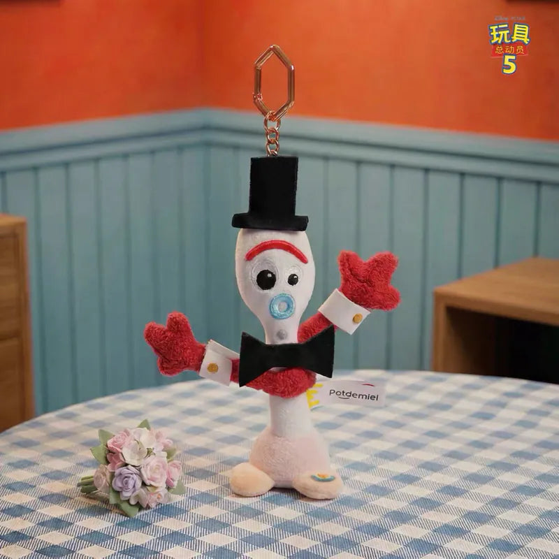 DISNEY 玩具總動員5 叉奇 凱倫 毛絨吊飾 鑰匙圈 迪士尼
