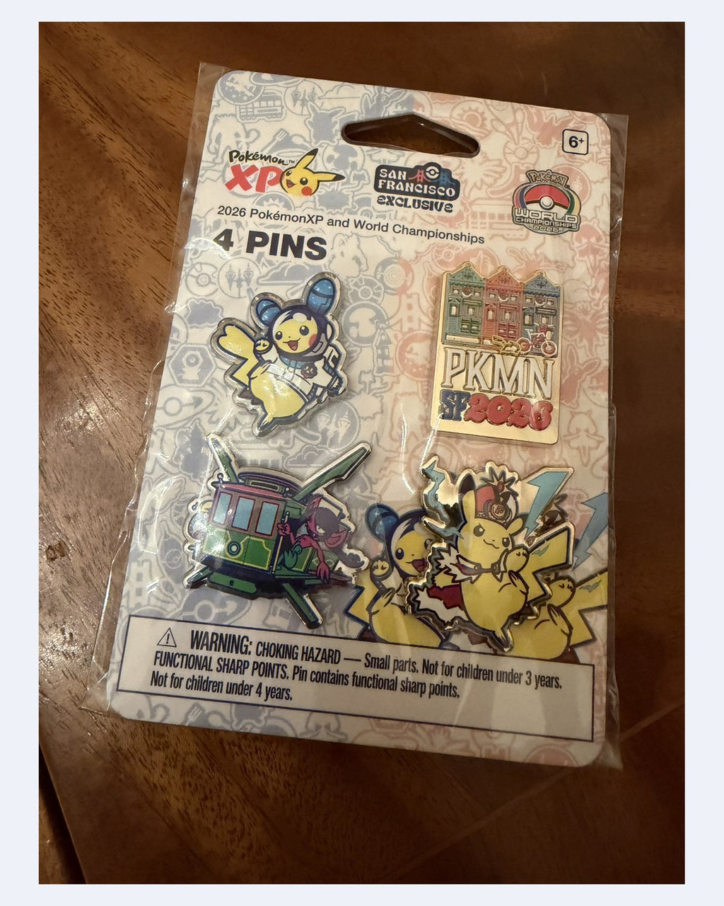 WCS 主視覺 Pin 組｜PokémonXP × Worlds 4 入｜KPANDA 舊金山現場實拍