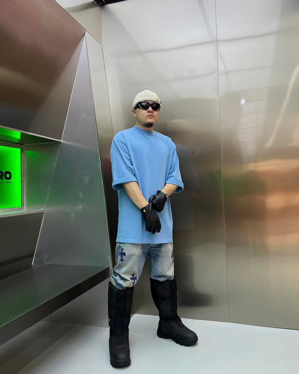 YEEZY FREE HOOVER BY BALENCIAGA TEE 短袖 巴黎世家 BLUE DOND-LS007-BLUE（現貨）